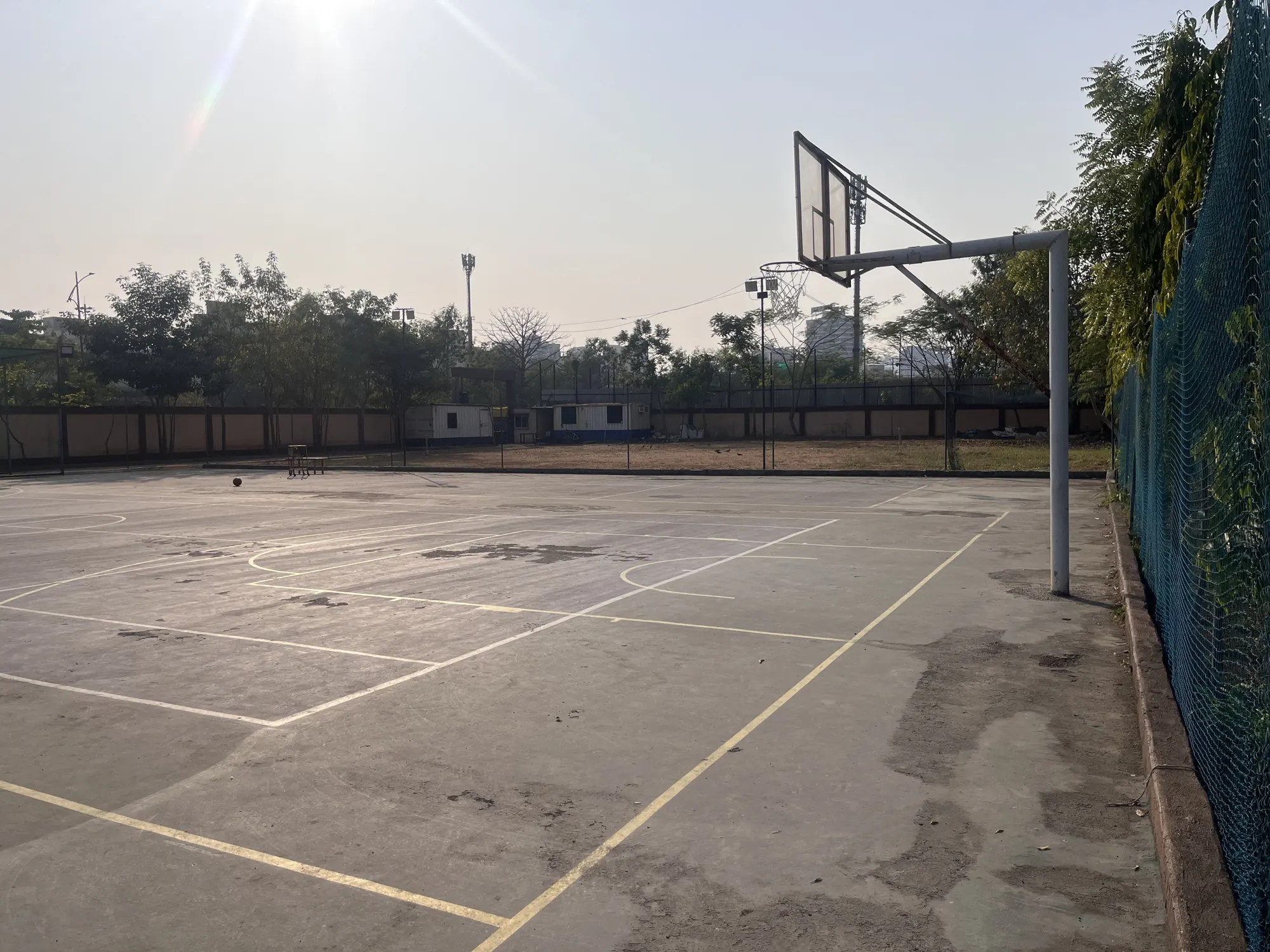 Outdoor basketball court